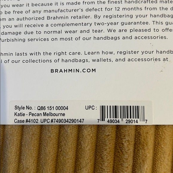 NWT Brahmin Katie Shoulder Bag | Pecan Melbourne Croc Embossed Leather - Picture 13 of 13